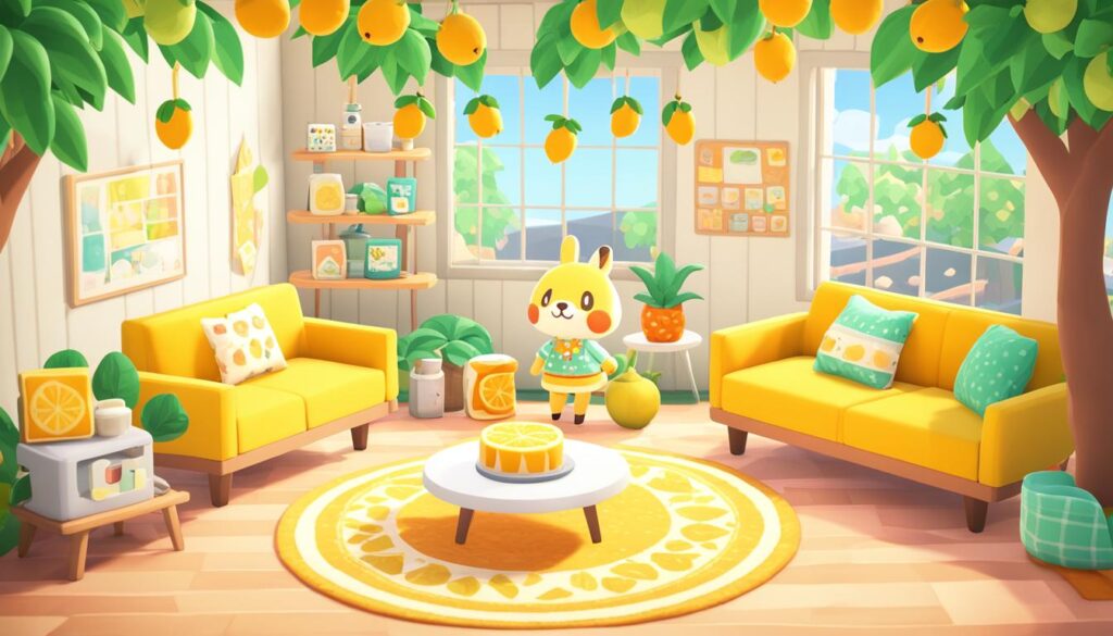 Citrus-Themed Animal Crossing Home Design